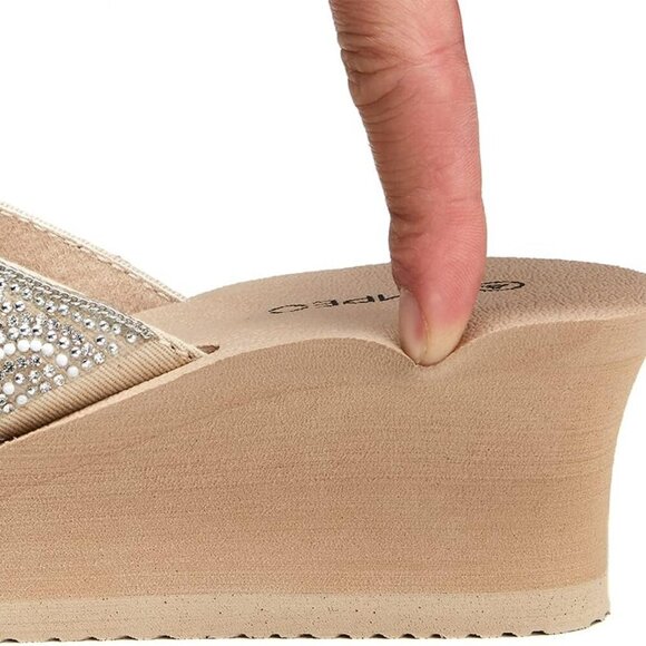 Women's Wedge Sandals Ethylene Vinyl Acetate Rubber Platform Slip-On - Picture 5 of 5